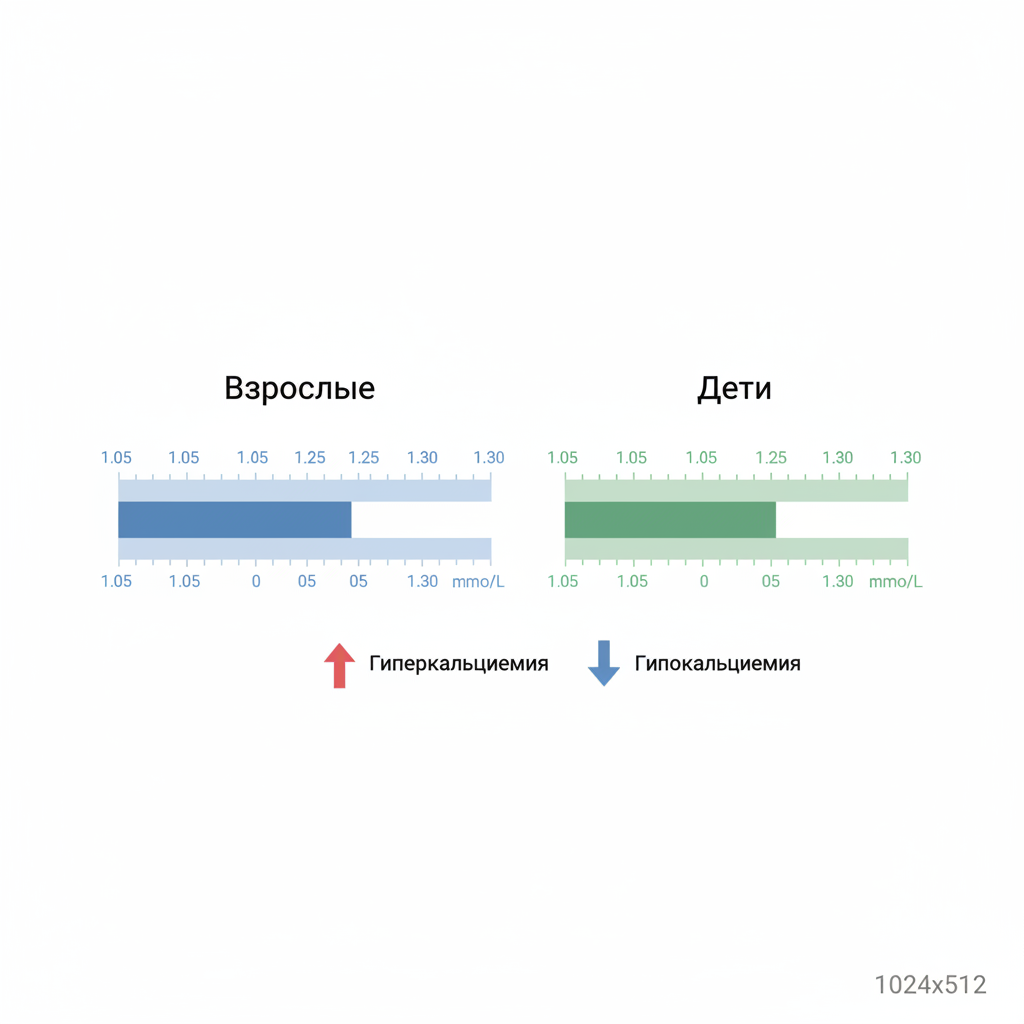 Ионизированный и общий кальций в крови: схема распределения